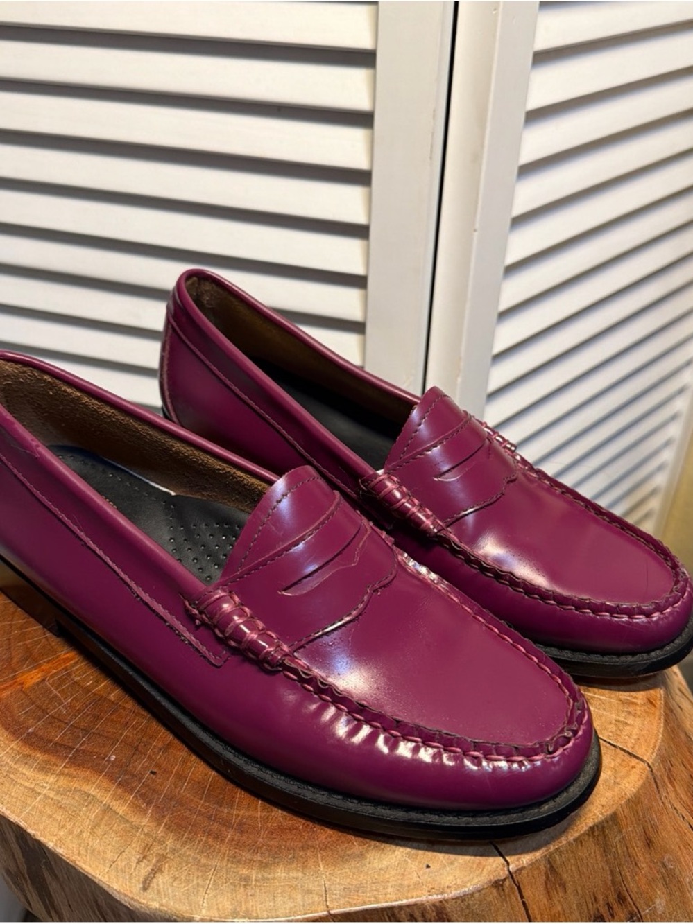 Women Penny Loafers in Vibrant Plum